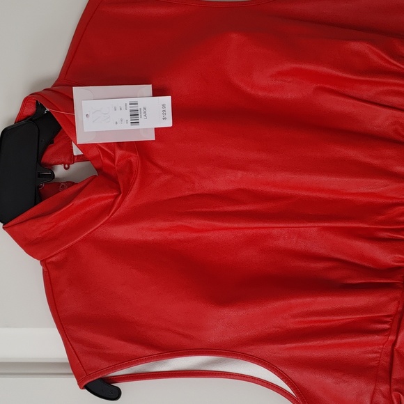 NY&C NWT red ♥️ leather dress - Picture 2 of 7